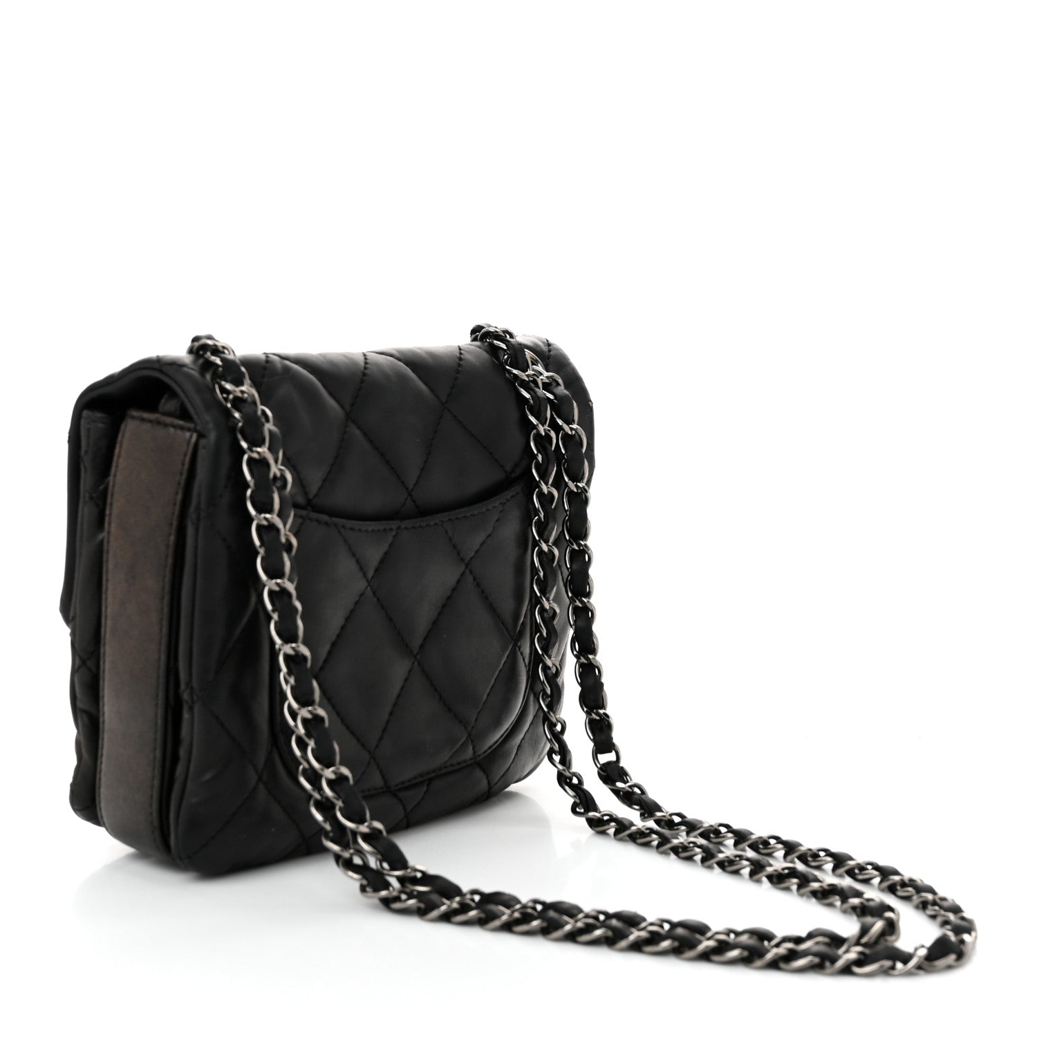 Lambskin Quilted Mini Chanel 3 Flap Black