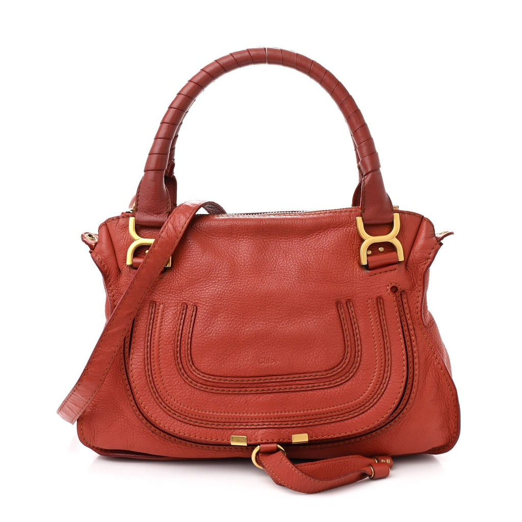 Calfskin Medium Marcie Satchel Maple Leaf