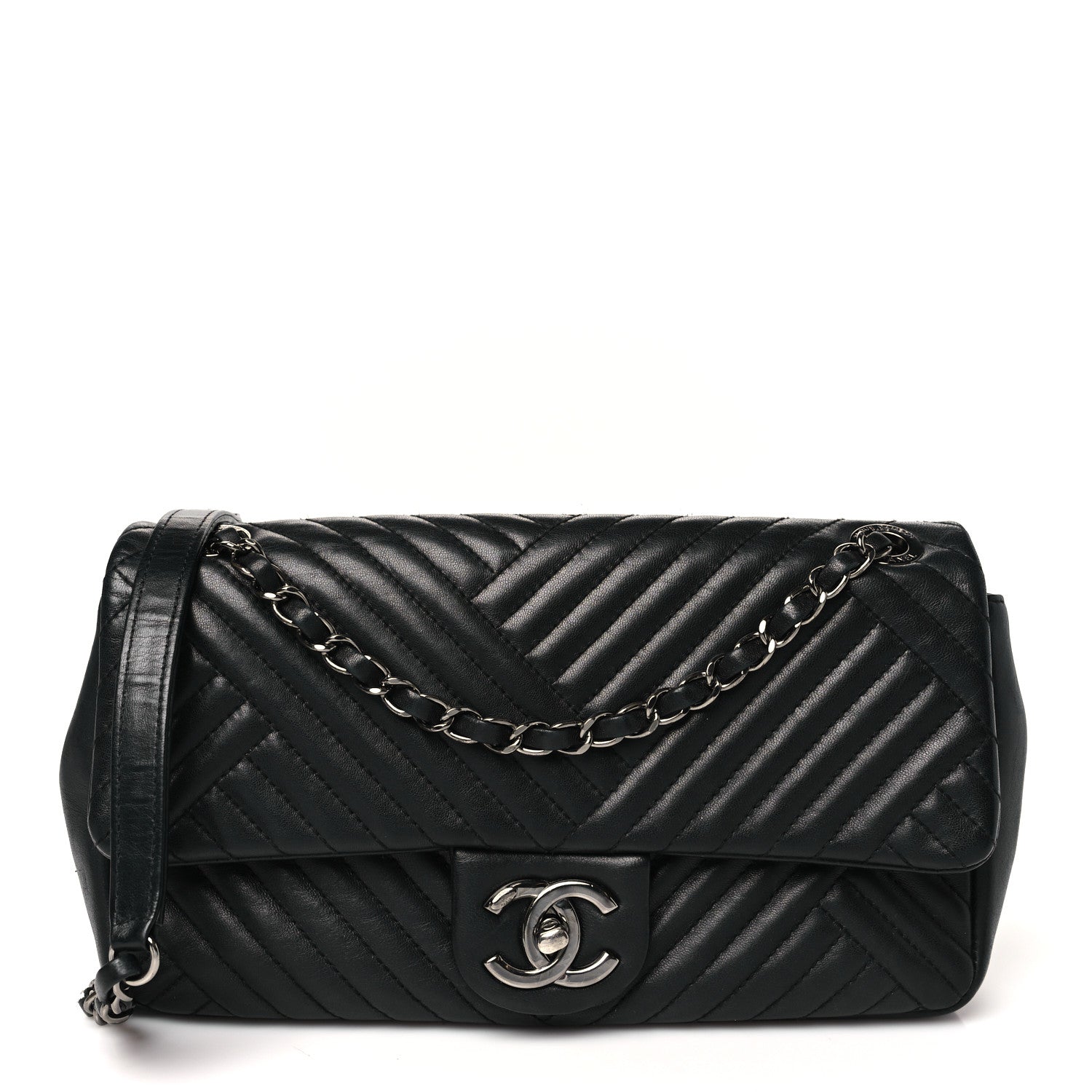 Lambskin Small CC Crossing Flap Black