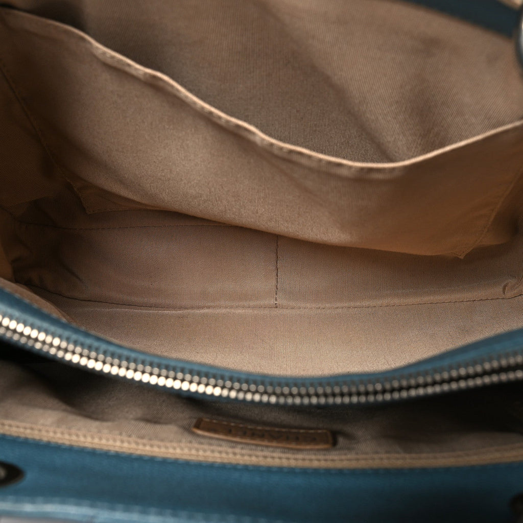 Caviar Quilted Grand Shopping Tote GST Blue