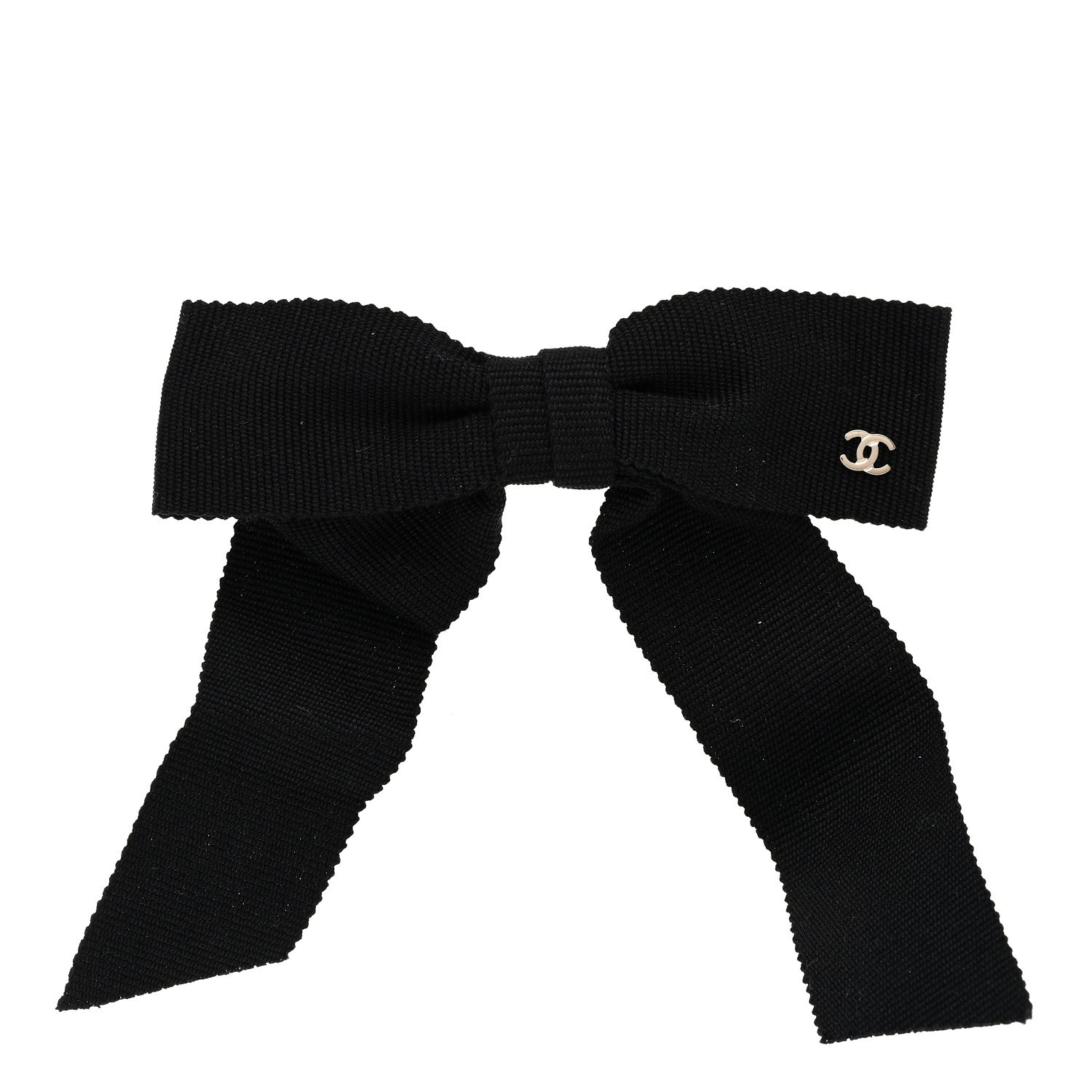 Grosgrain Bow CC Hair Clip Black