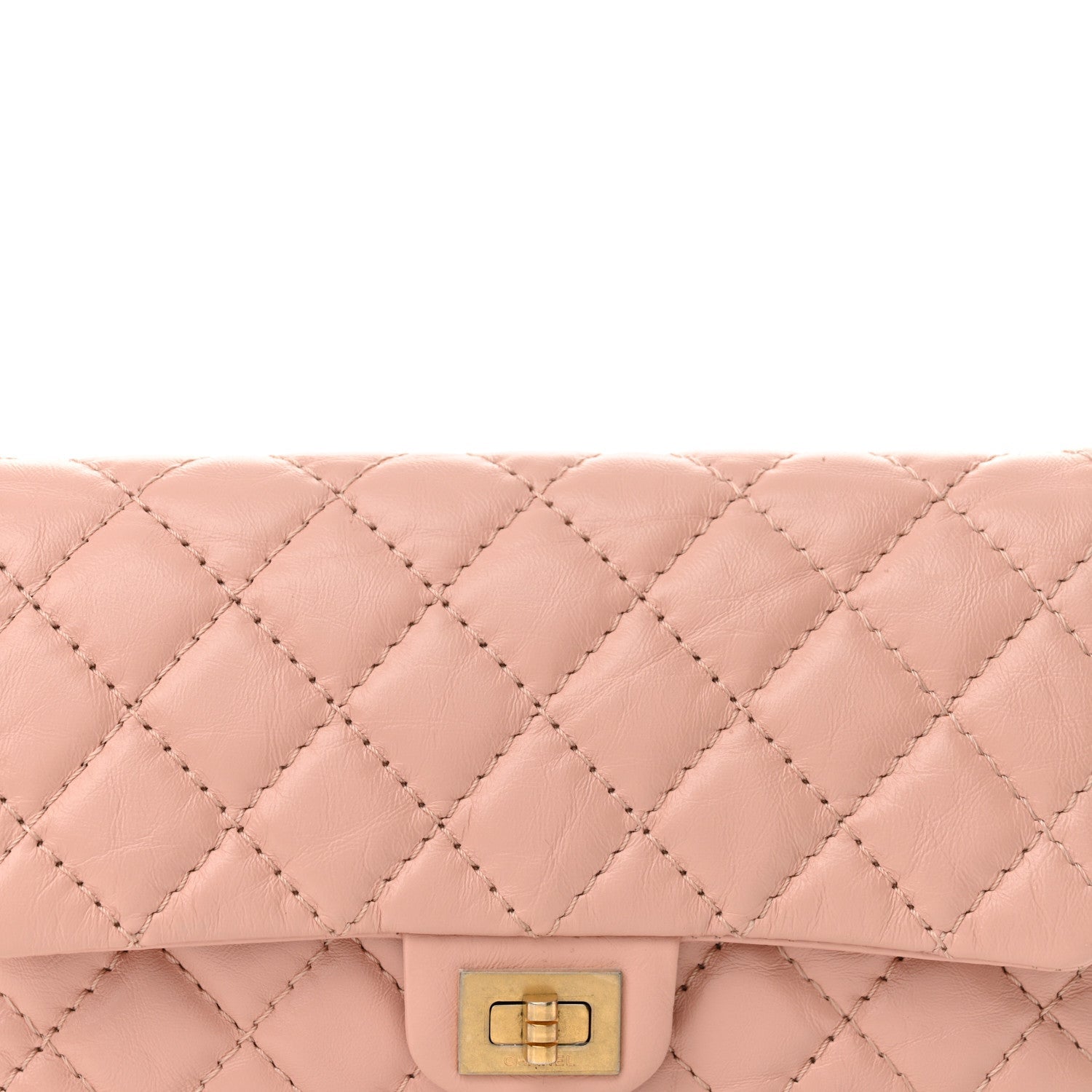 Aged Calfskin Quilted 2.55 Reissue Flap Belt Bag Pink