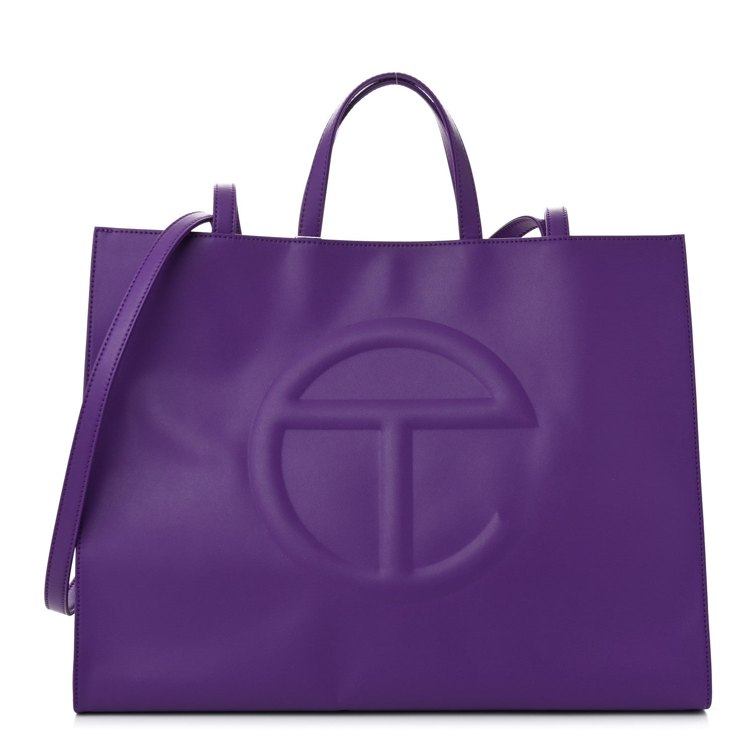 Vegan Leather Large Shopping Bag Grape