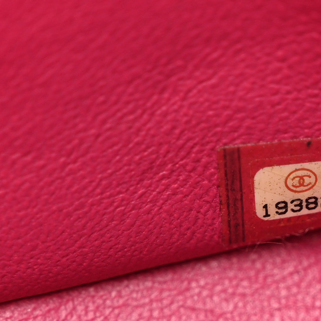 Patent Calfskin Quilted Mini Rectangular Flap Pink