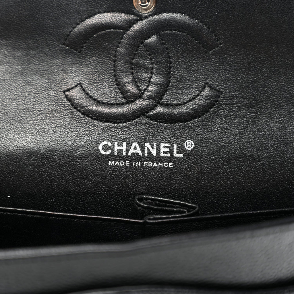 Caviar Quilted Small Double Flap Black
