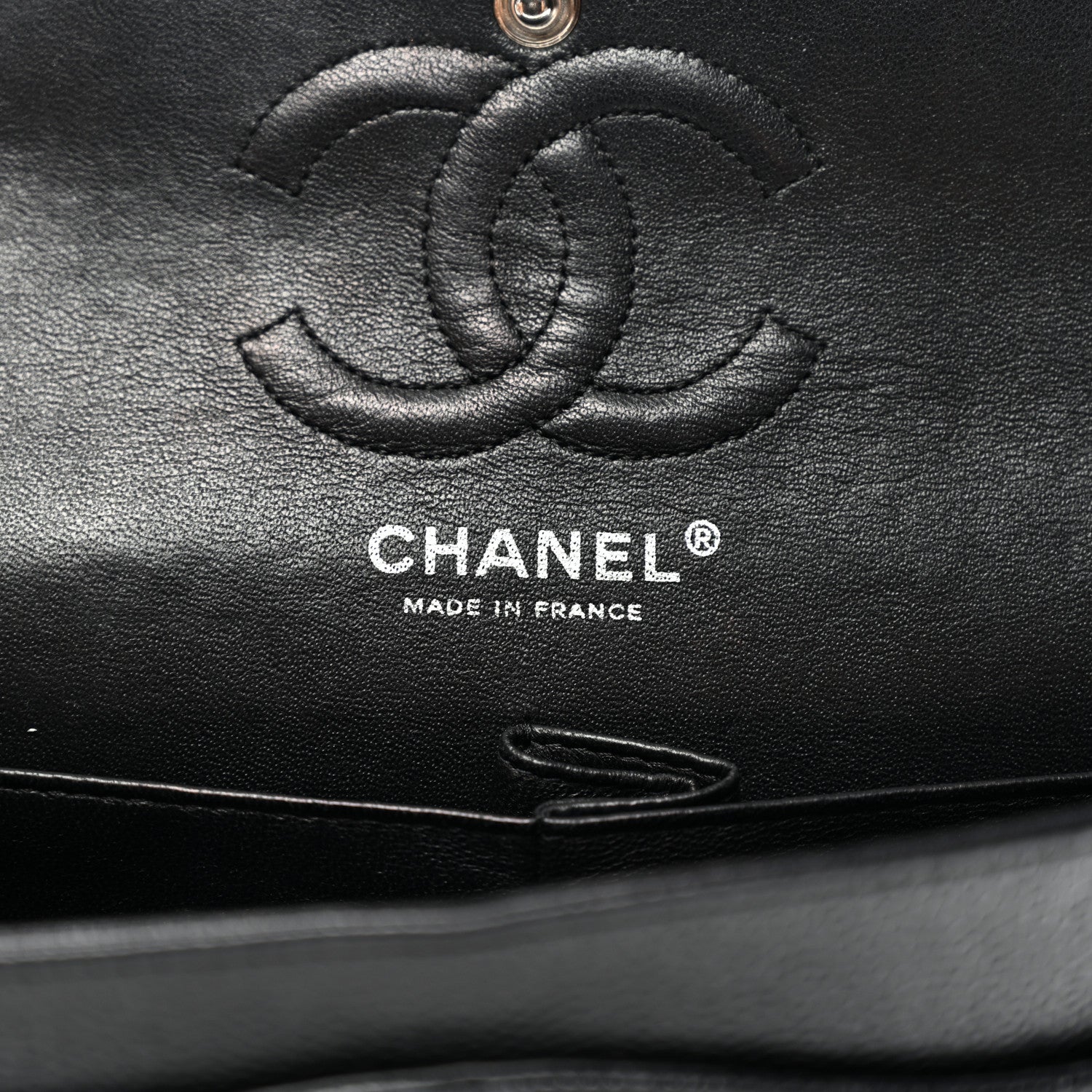 Caviar Quilted Small Double Flap Black