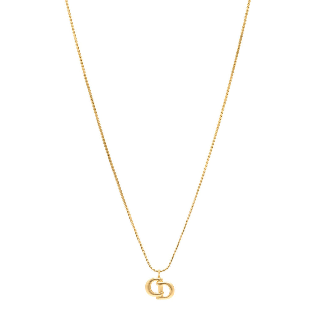 Metal CD Necklace Gold
