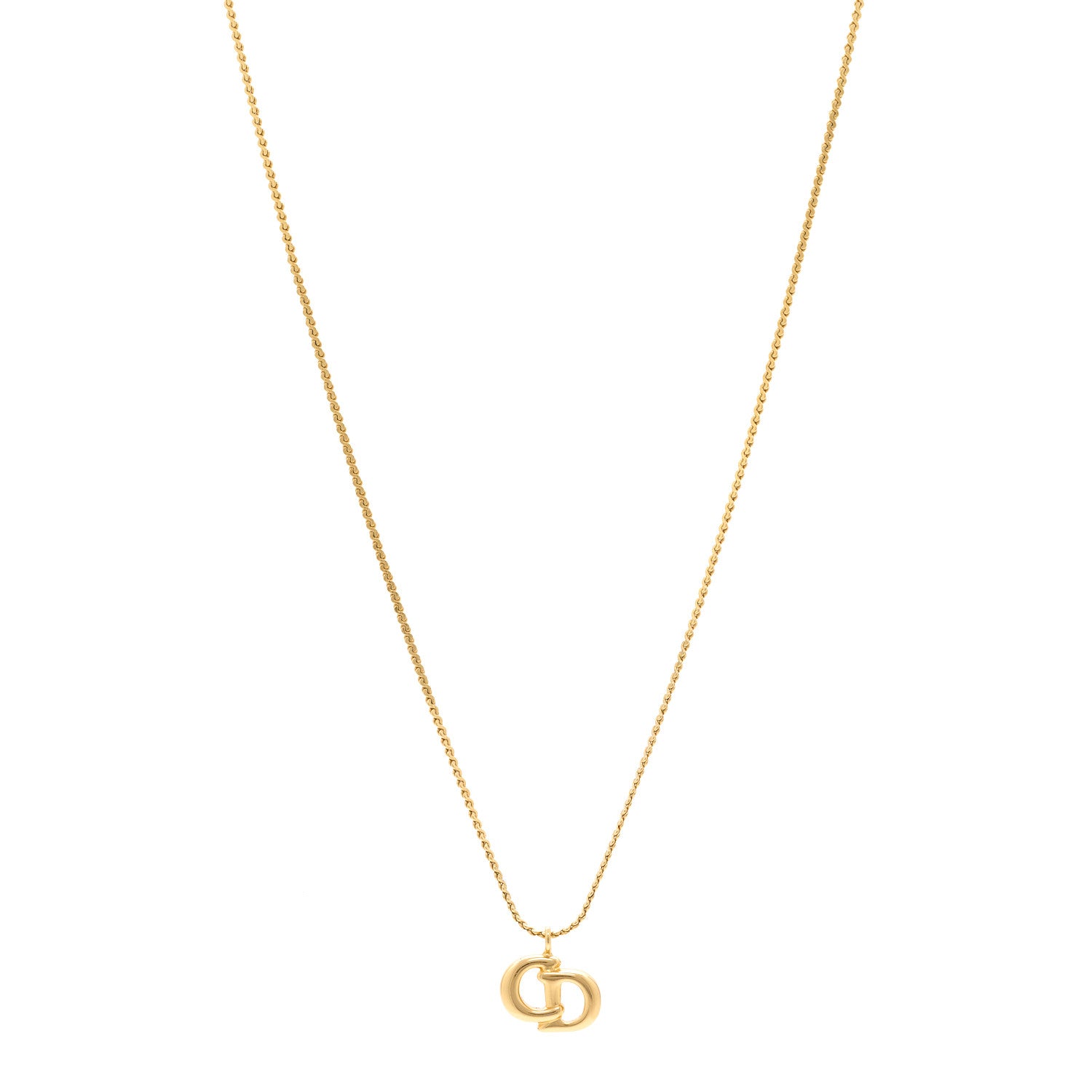 Metal CD Necklace Gold
