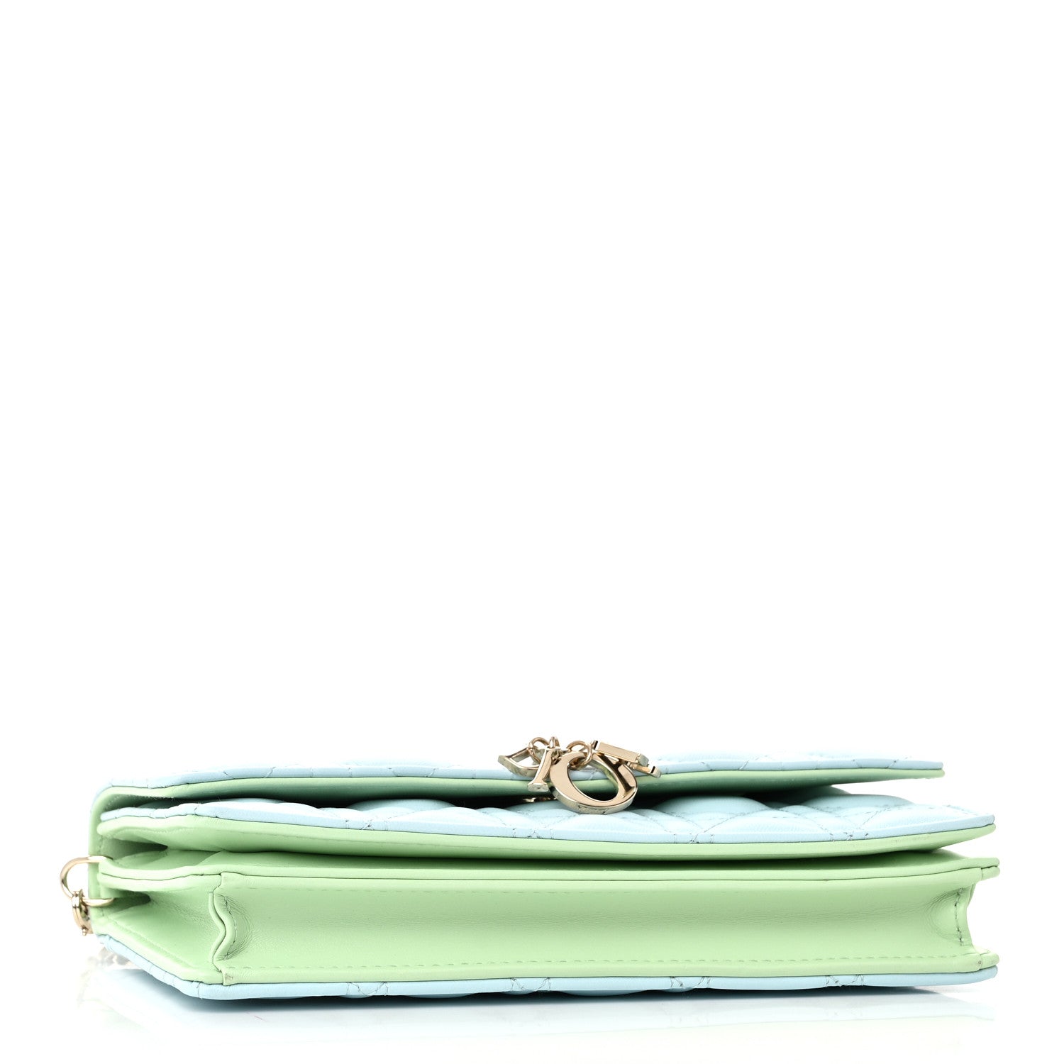 Lambskin Cannage Two Tone Mini My Dior Bag Celestial Blue Light Mint