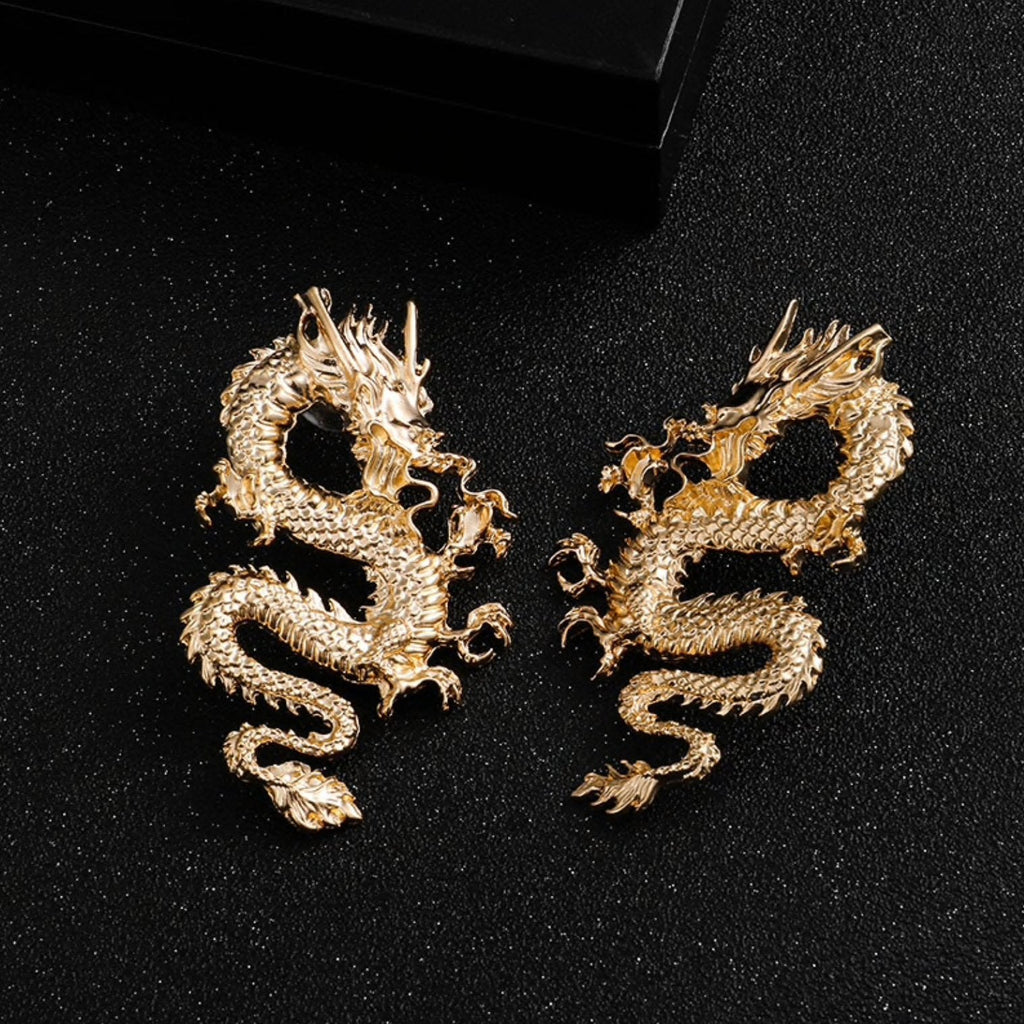 Fierce Dragon Statement Earrings