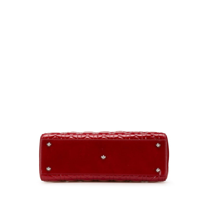 Dior Lady Dior Cannage Patent Leather 2way Bag