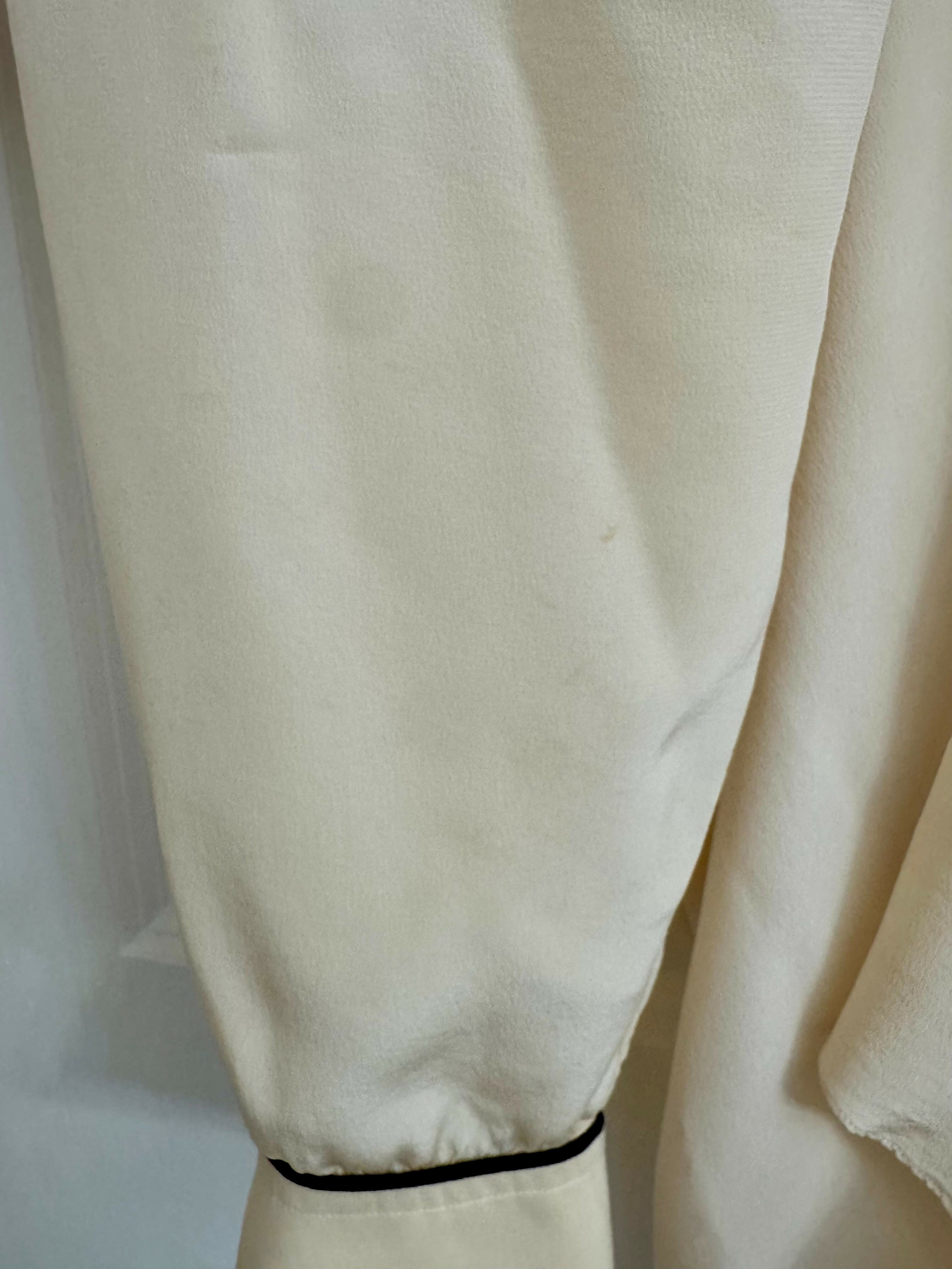 Rare Vintage Chanel Cream Silk Blouse