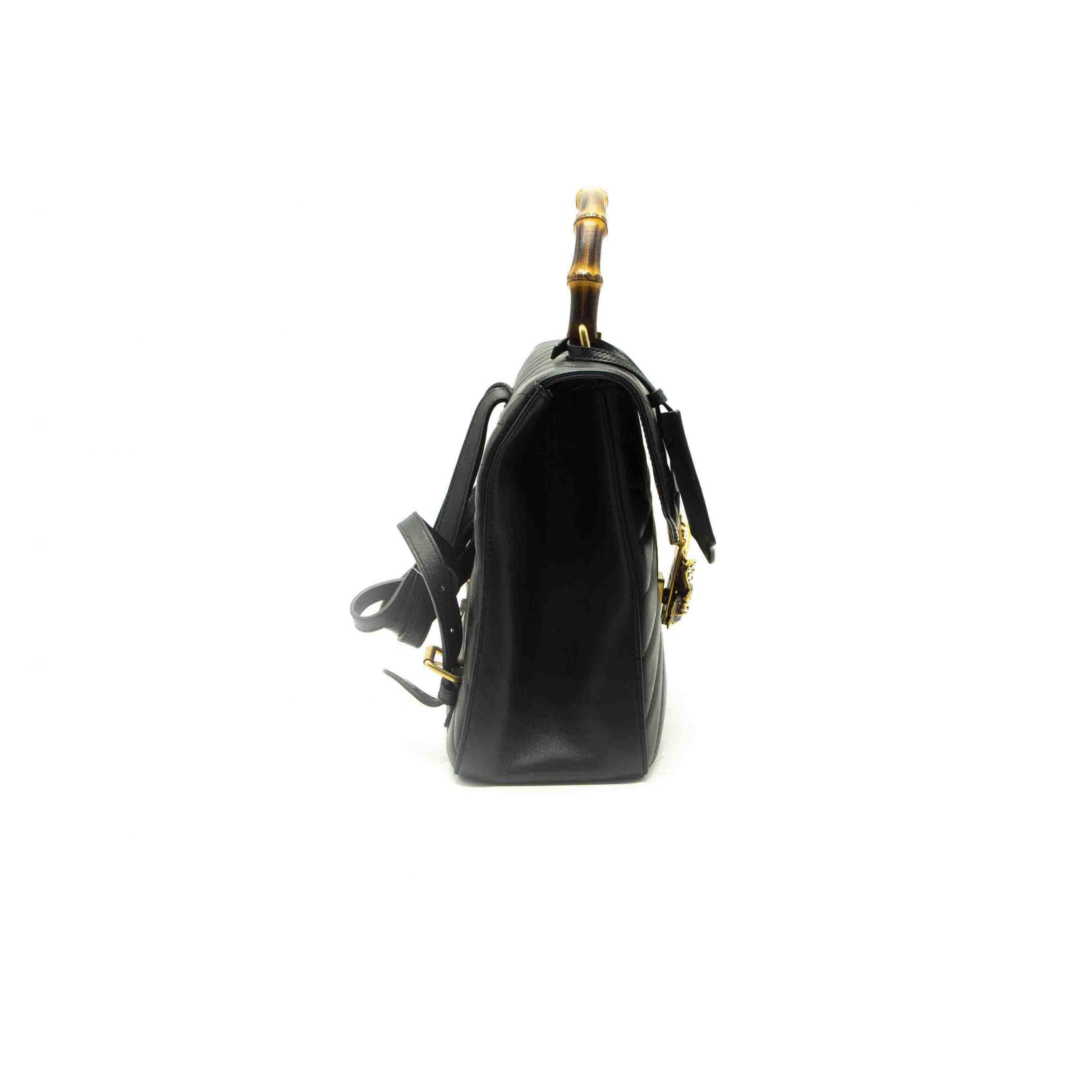 Gucci Queen Margaret Black Quilted Leather Backpack