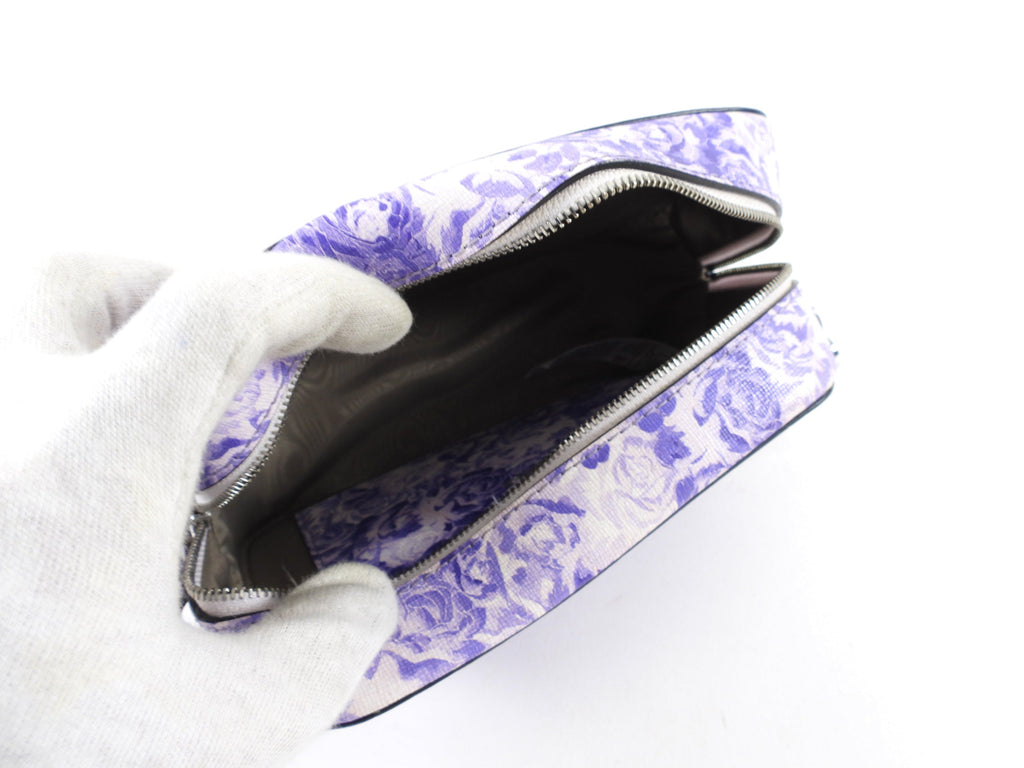 Ganni Purple Floral Small Crossbody Camera Bag