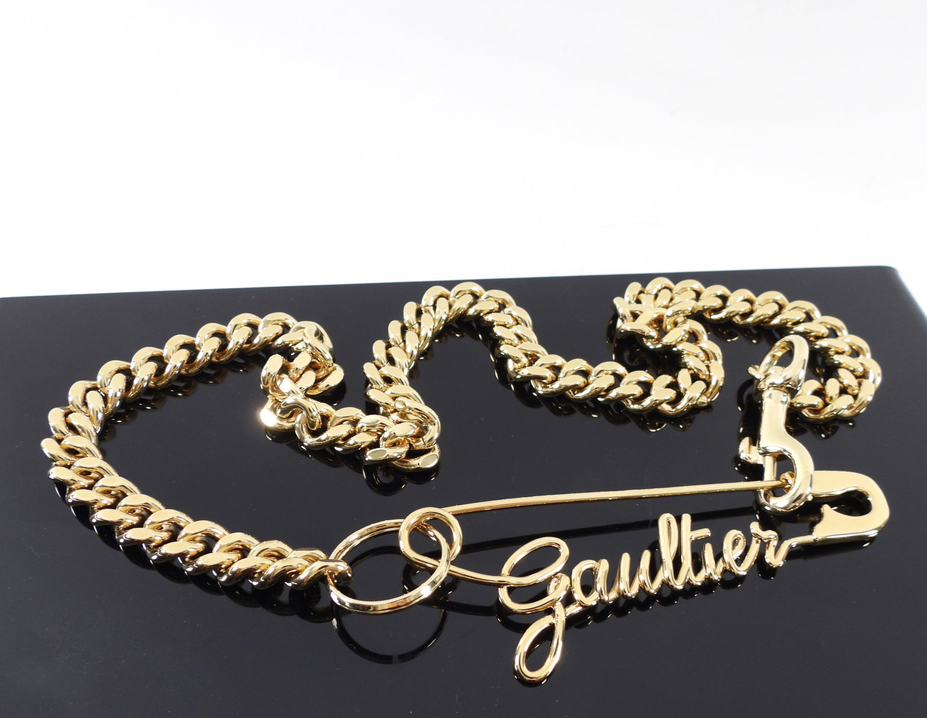 Jean-Paul Gaultier Goldtone Chain Safety Pin Necklace
