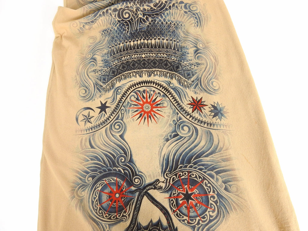 Jean Paul Gaultier Soleil Vintage Mesh Tattoo Bodycon Dress – L / 10