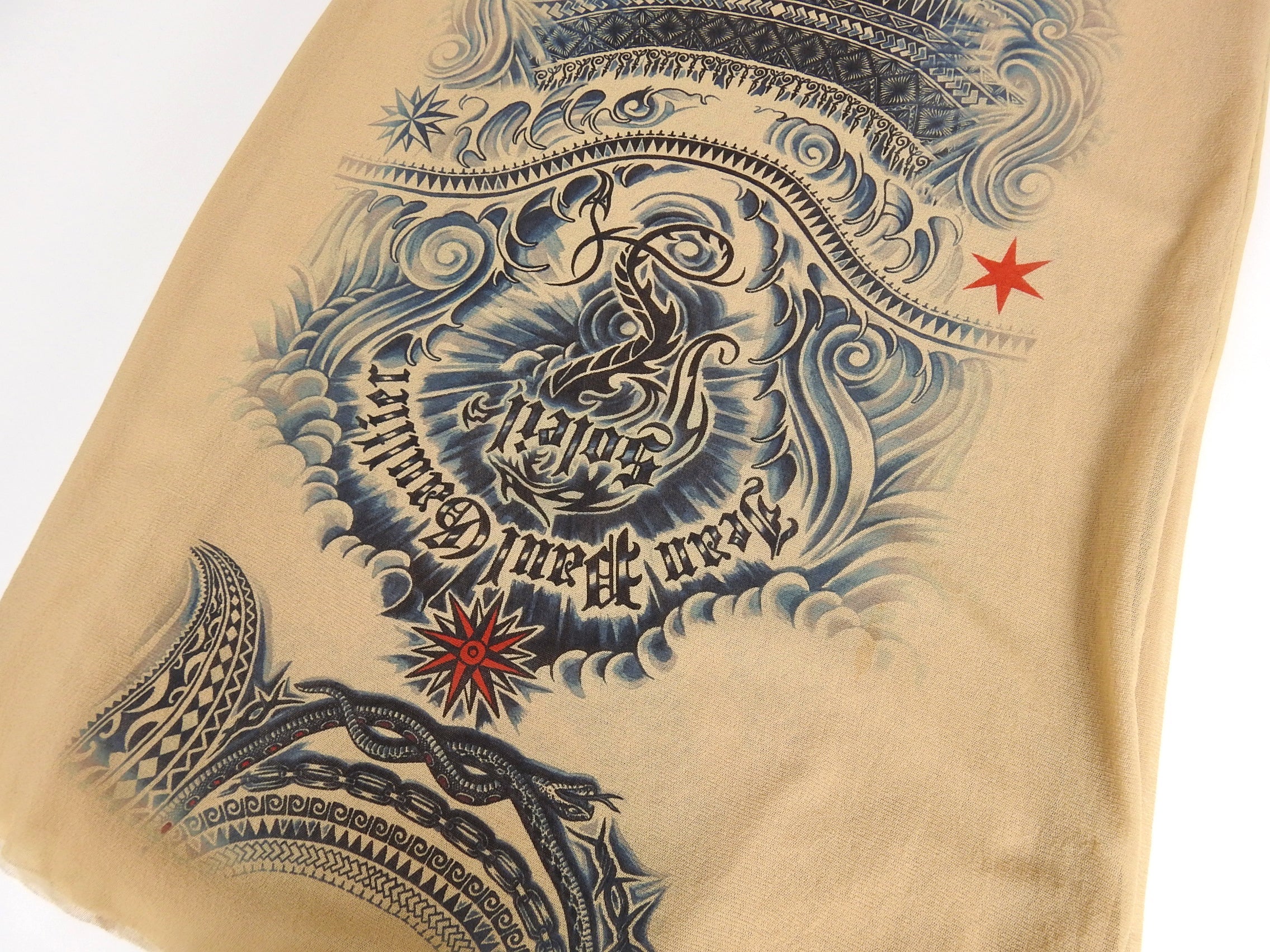 Jean Paul Gaultier Soleil Vintage Mesh Tattoo Bodycon Dress – L / 10
