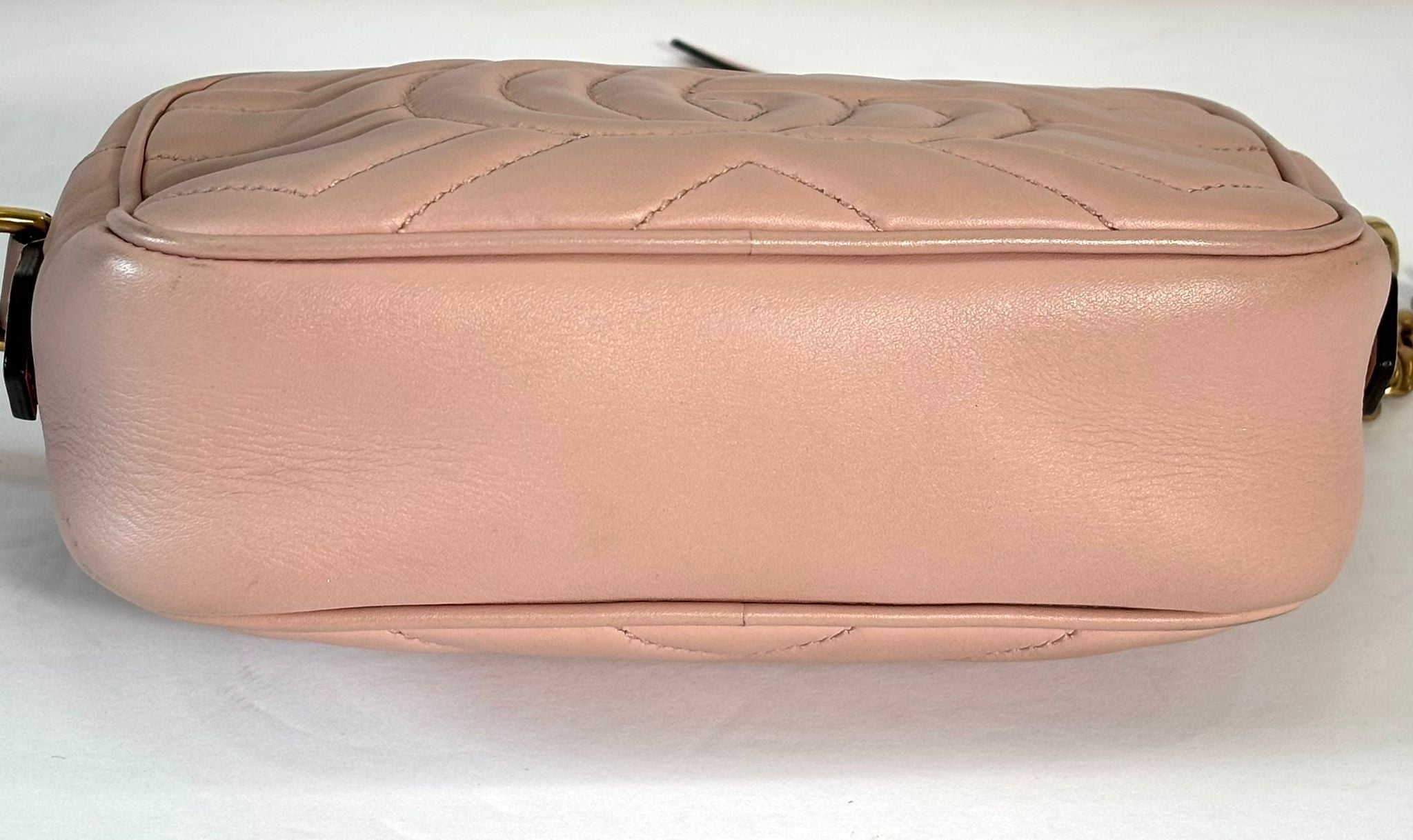 GUCCI GG MARMONT CALFSKIN LEATHER MINI CROSSBODY BAG