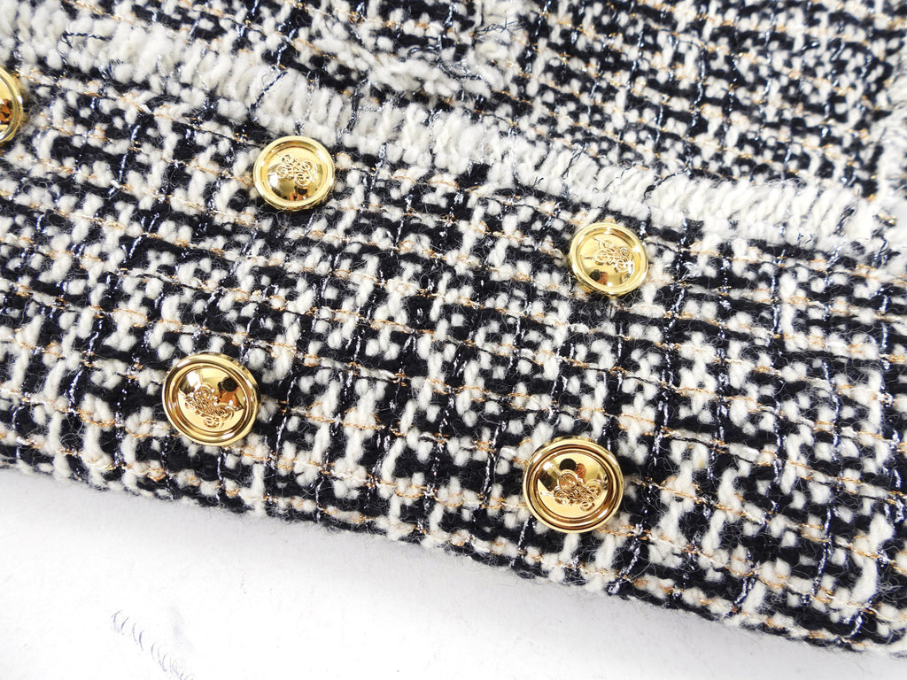 Giambattista Valli Black and Ivory Tweed Jacket - IT42 / XS