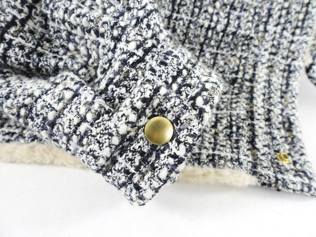 Giambattista Valli AW21 Tweed Faux Shearling Jacket - IT40 / S