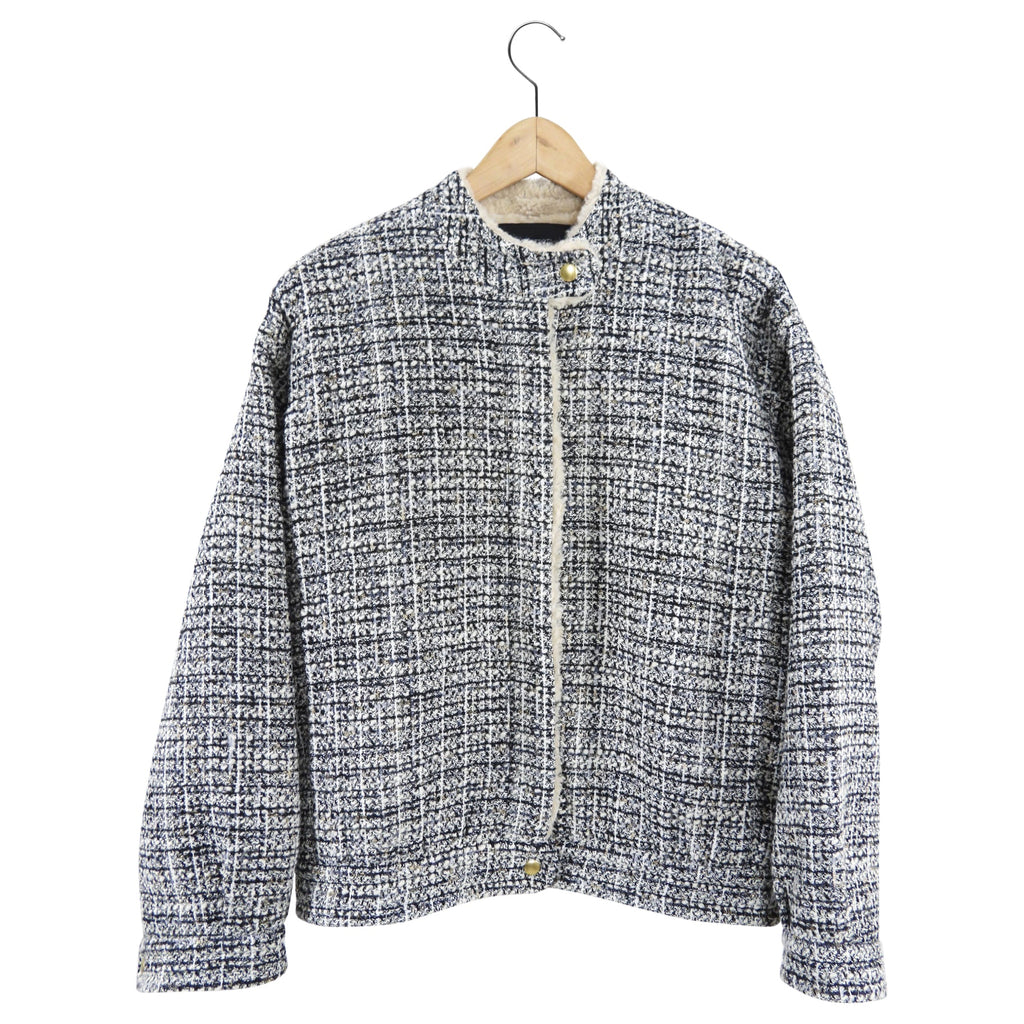 Giambattista Valli AW21 Tweed Faux Shearling Jacket - IT40 / S