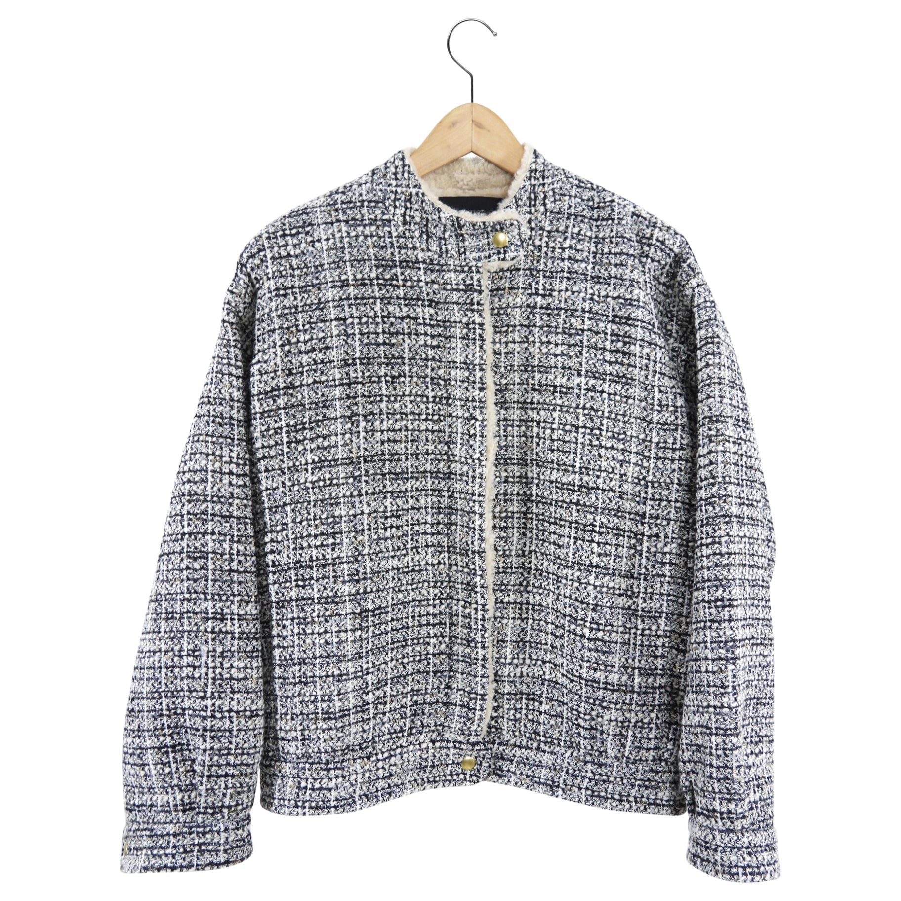 Giambattista Valli AW21 Tweed Faux Shearling Jacket - IT40 / S