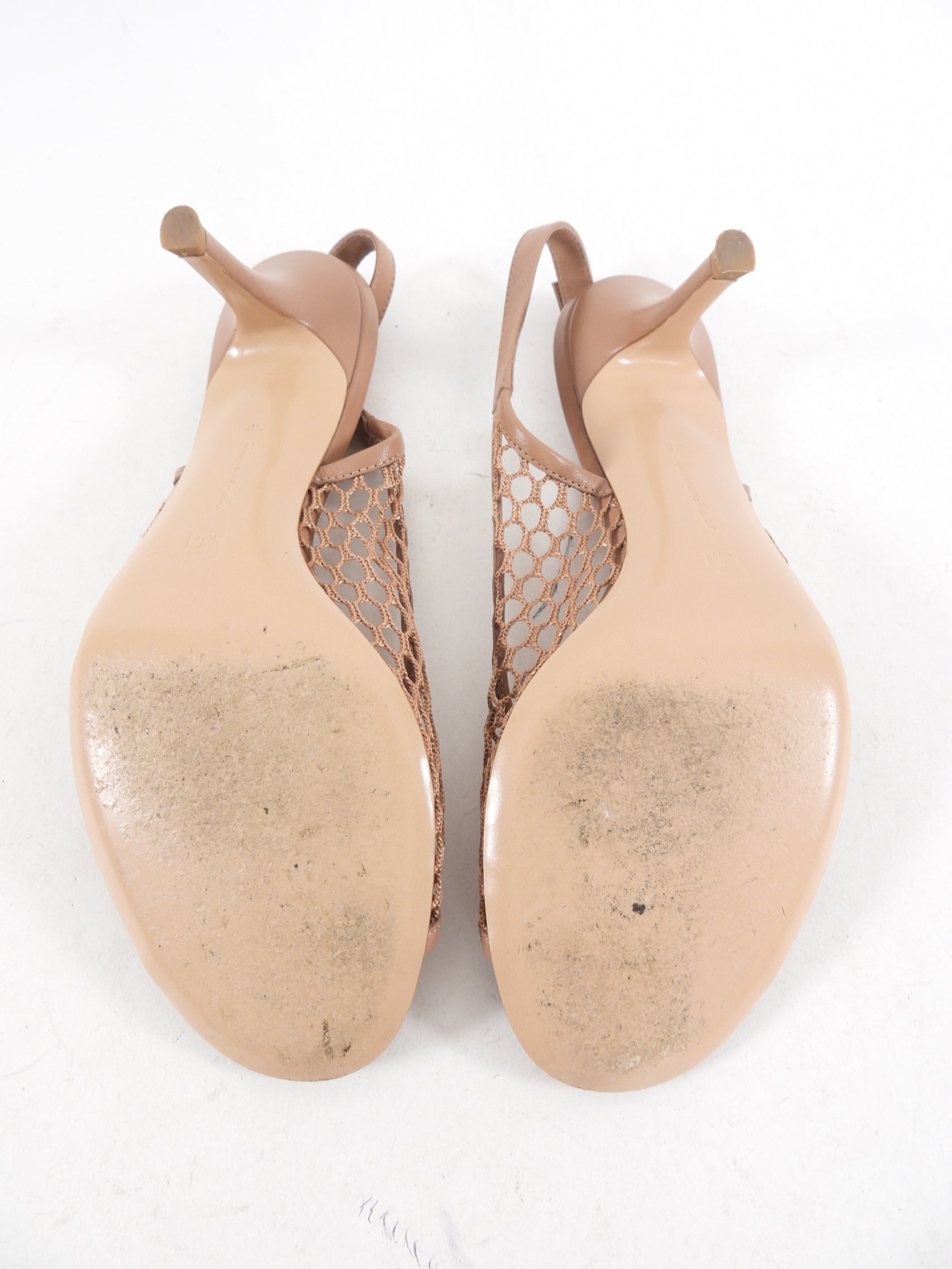 Gianvito Rossi Nude Mesh Carolina 70mm Heels - EU38 / 7.5