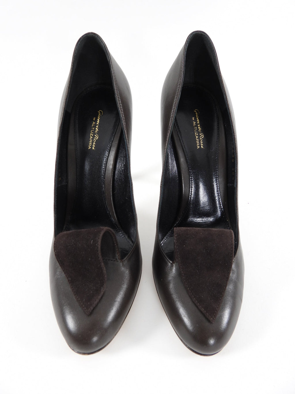 Gianvito Rossi x Altuzarra Brown Leather Suede Pumps - 38.5 / 8