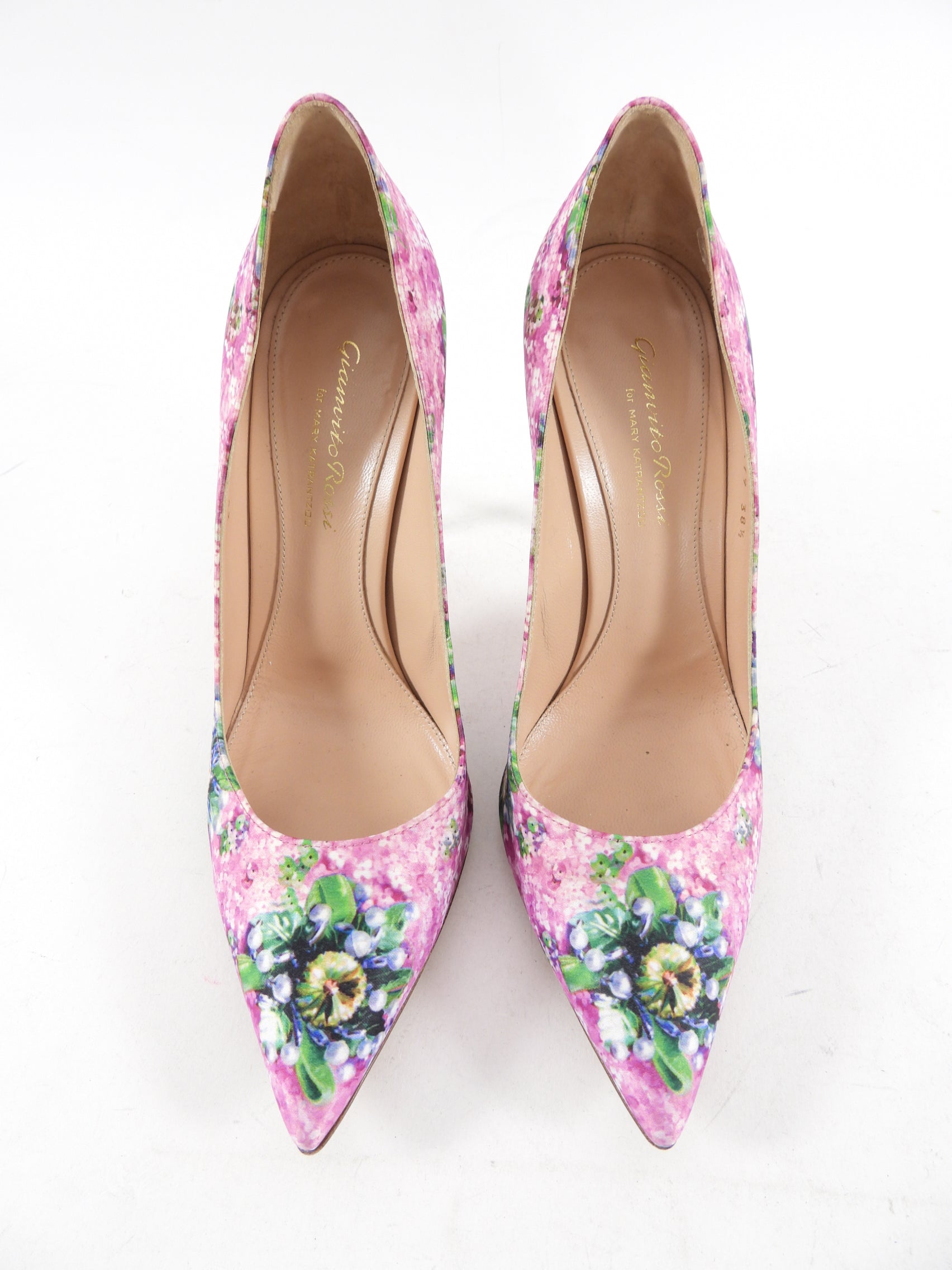 Gianvito Rossi x Mary Katrantzou Pink Floral Pump - 38.5
