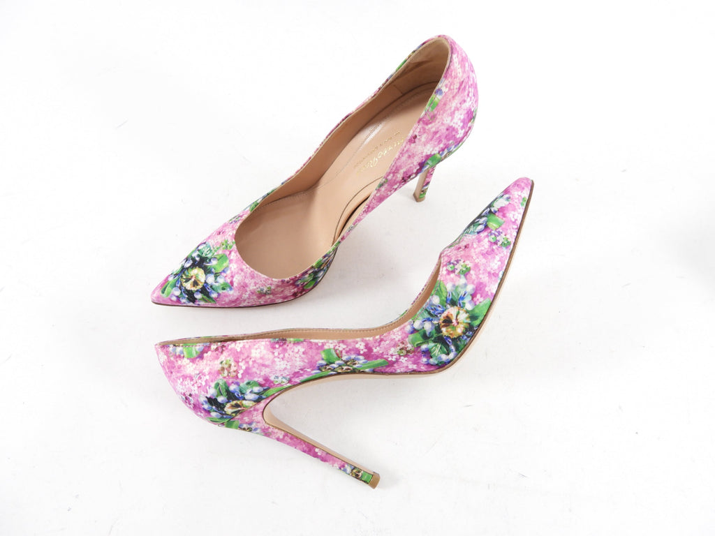 Gianvito Rossi x Mary Katrantzou Pink Floral Pump - 38.5