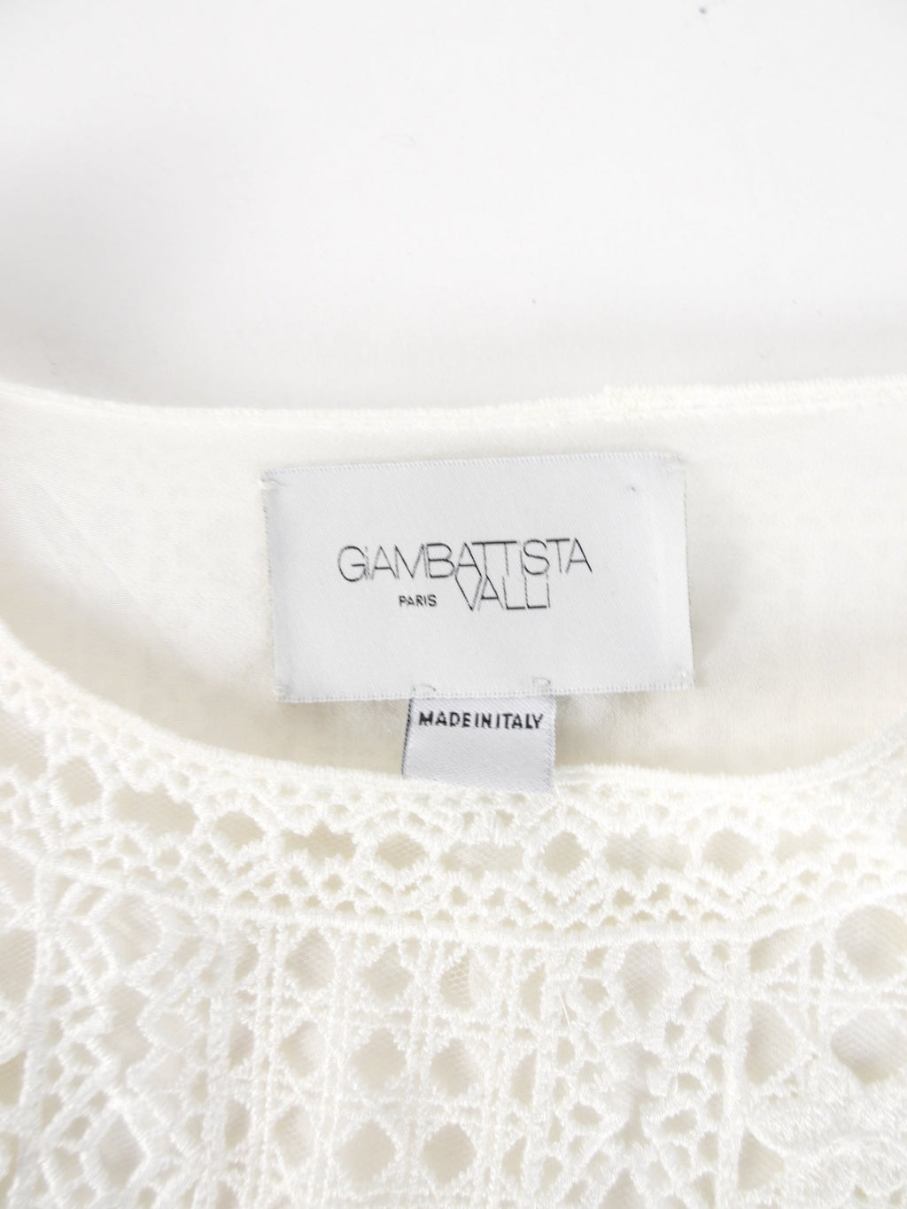 Giambattista Valli White Lace and Pink Floral Dress - 8