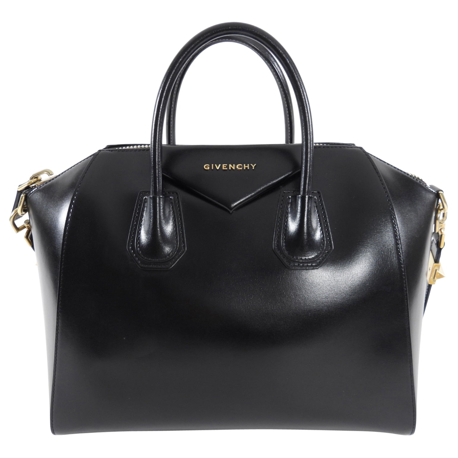 Givenchy Antigona Medium Black Smooth Leather Bag