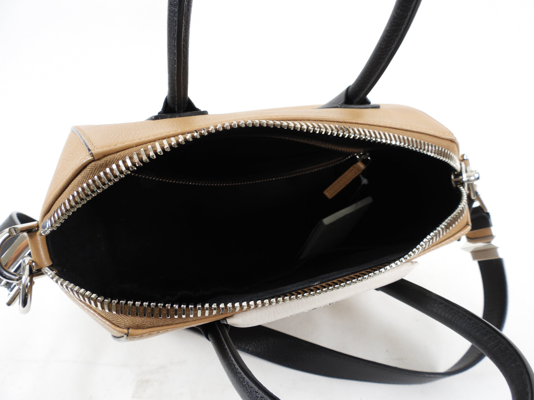 Givenchy Antigona Tricolor Small Bag in Beige, White, Black