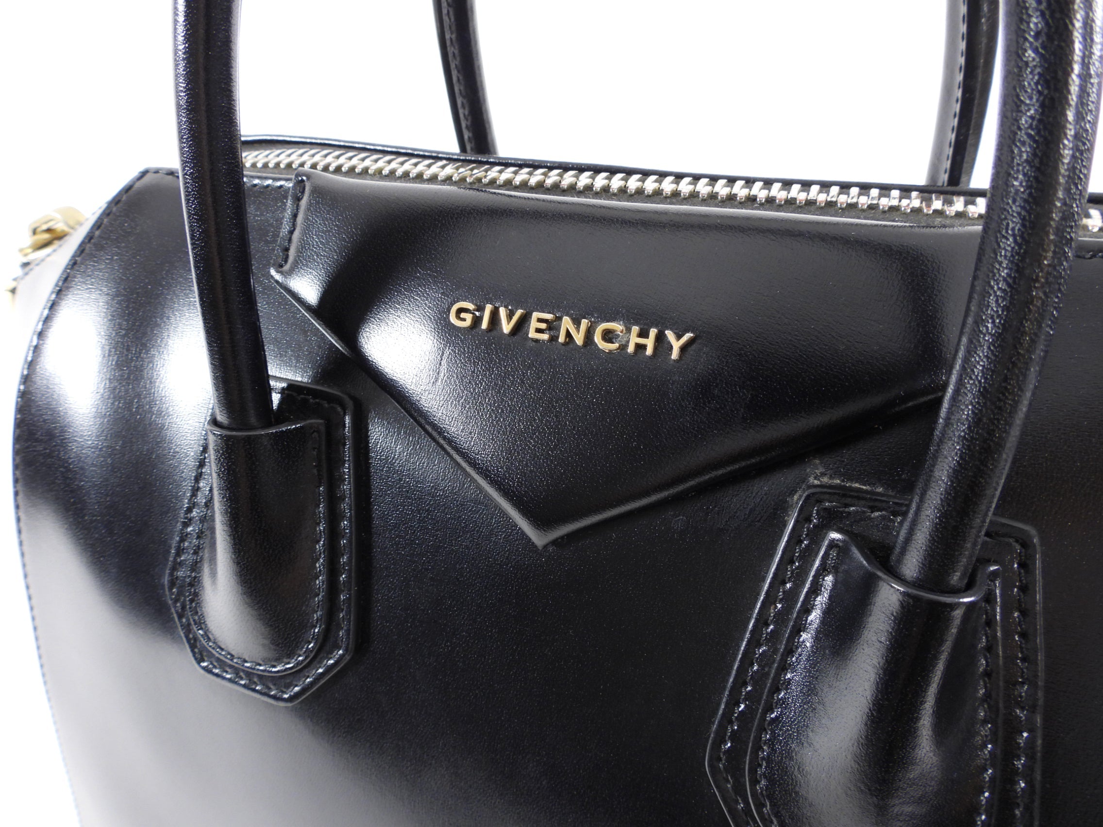 Givenchy Antigona Medium Black Smooth Leather Bag