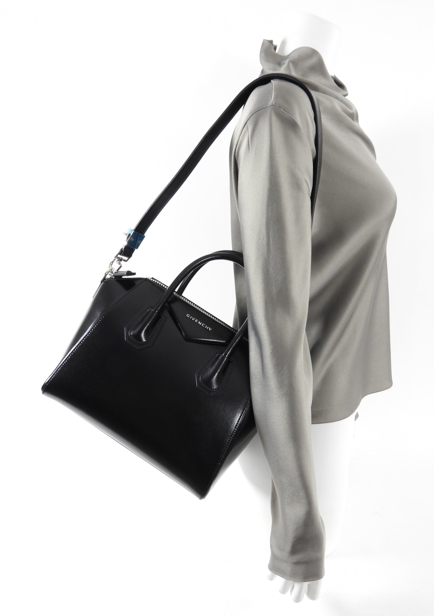 Givenchy Black Leather Small Antigona Bag