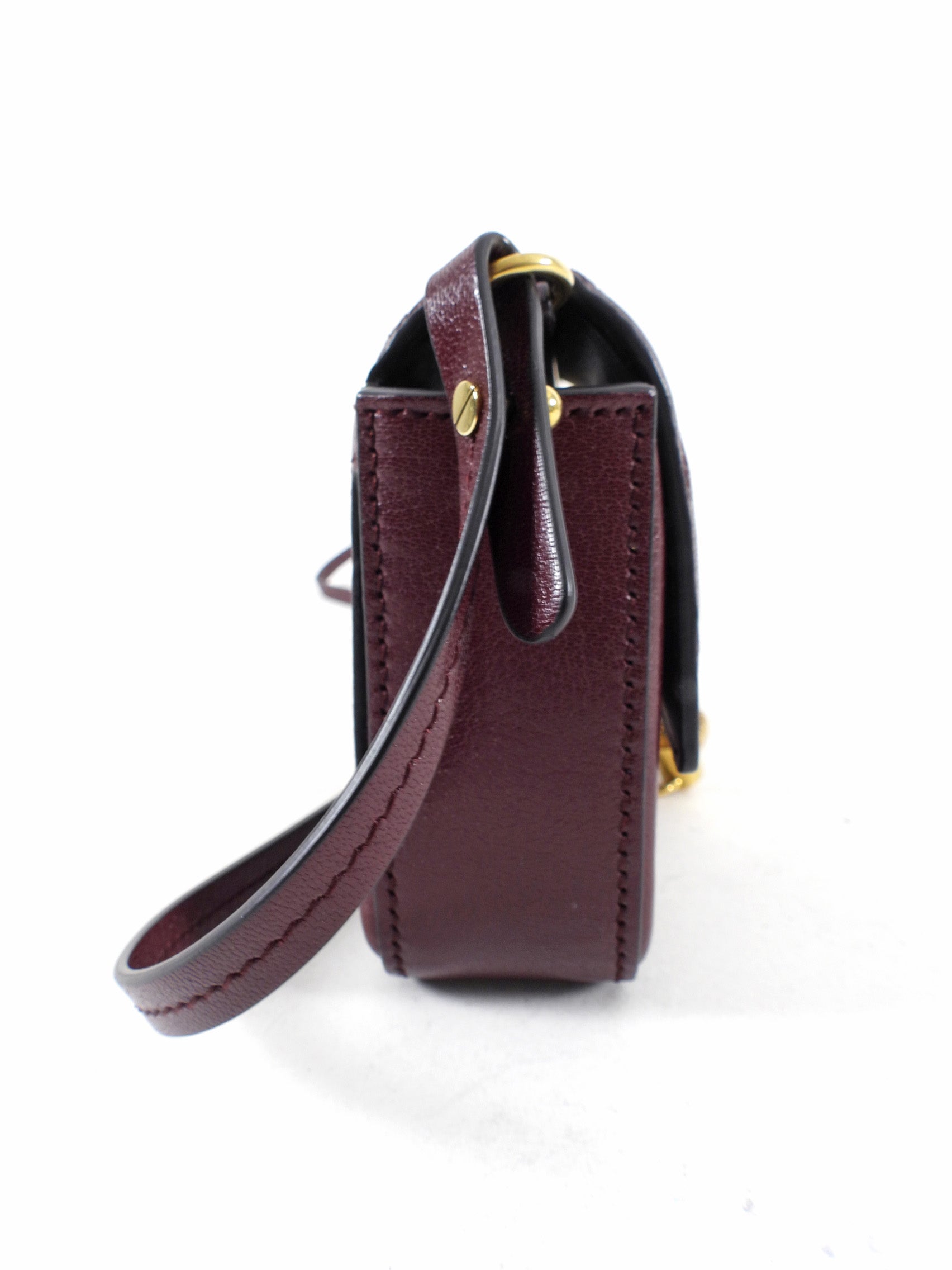 Givenchy Aubergine Convertible Mini Pouch Baguette / Crossbody Bag