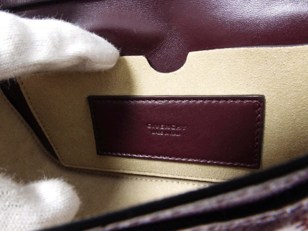 Givenchy Aubergine Convertible Mini Pouch Baguette / Crossbody Bag