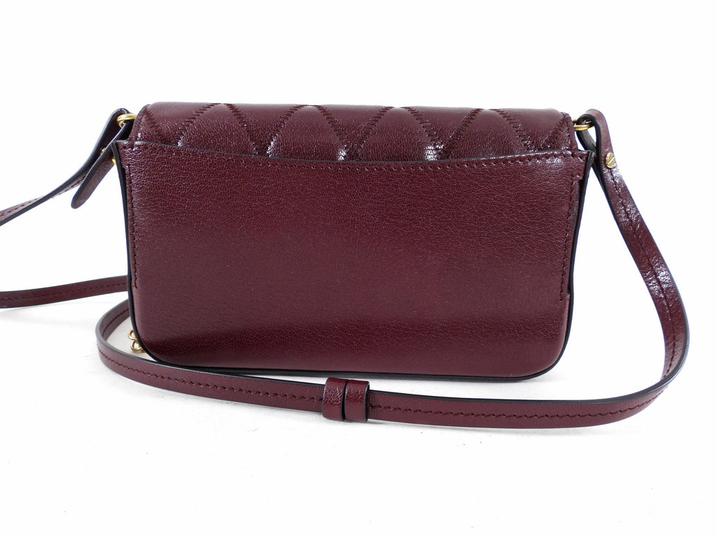 Givenchy Aubergine Convertible Mini Pouch Baguette / Crossbody Bag