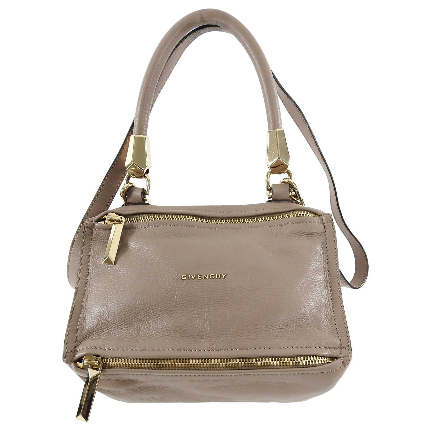 Givenchy Light Taupe / Beige Leather Small Pandora Bag