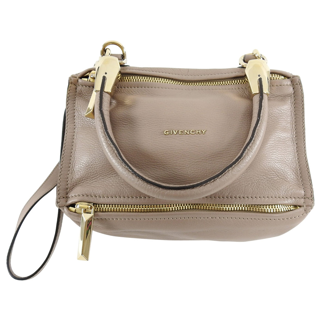 Givenchy Light Taupe / Beige Leather Small Pandora Bag