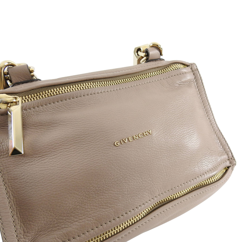 Givenchy Light Taupe / Beige Leather Small Pandora Bag