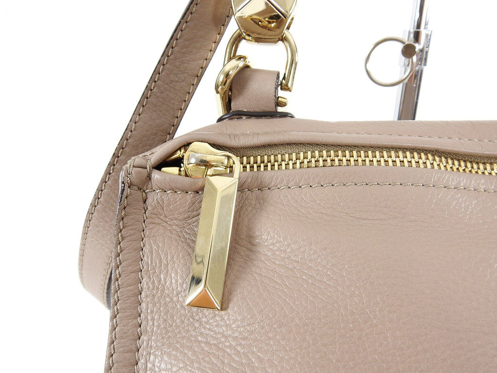 Givenchy Light Taupe / Beige Leather Small Pandora Bag