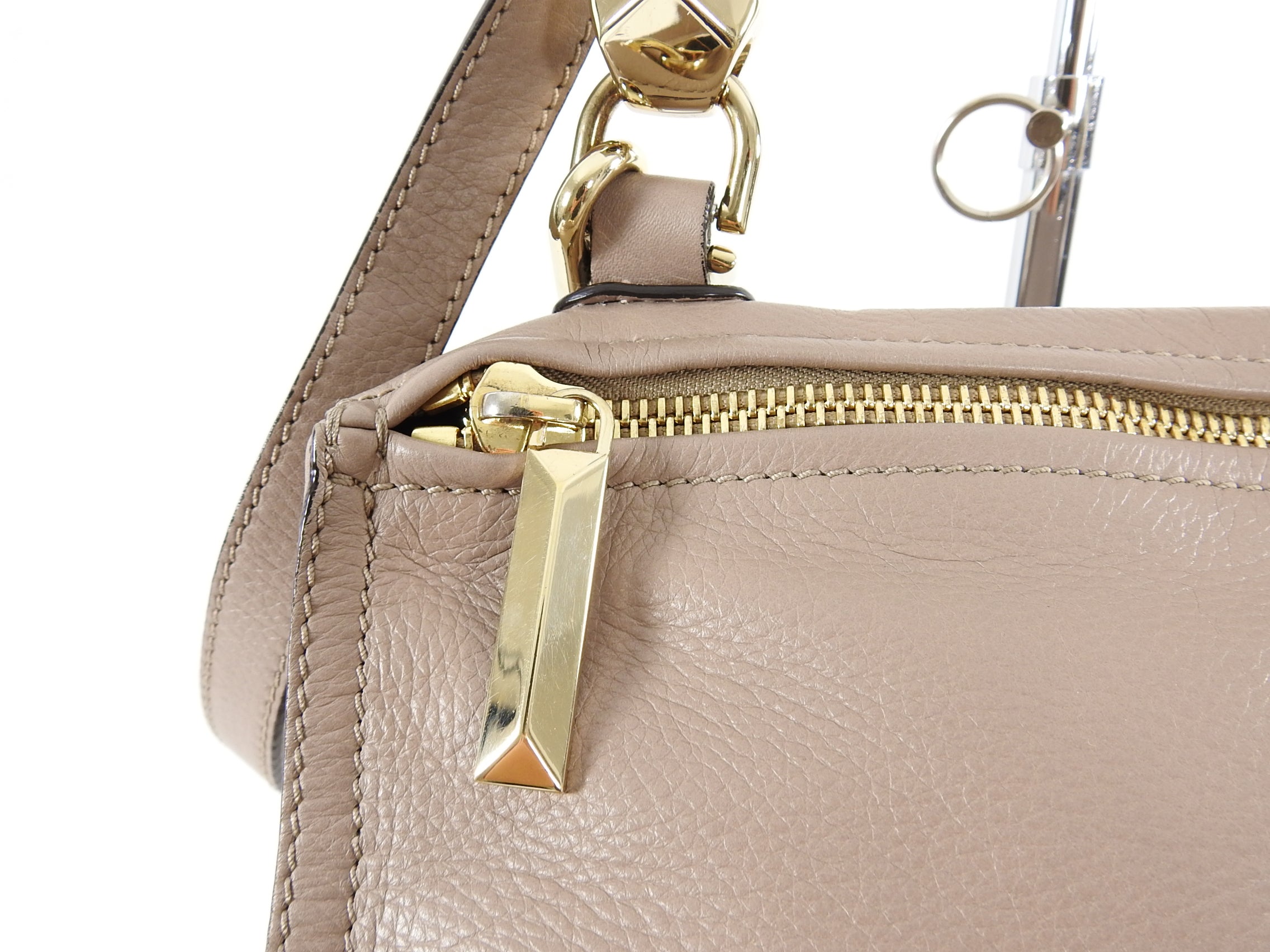Givenchy Light Taupe / Beige Leather Small Pandora Bag