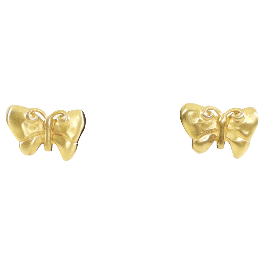Givenchy Vintage Matte Goldtone Butterfly Earrings