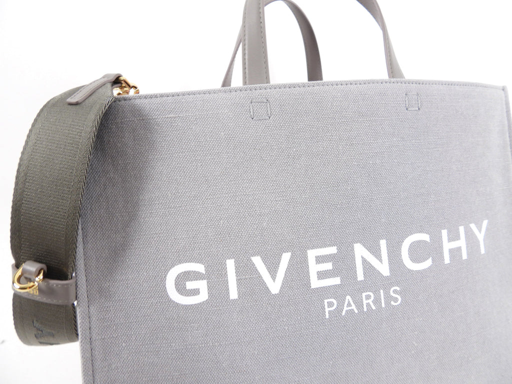 Givenchy Light Grey Canvas Medium G-Tote Bag