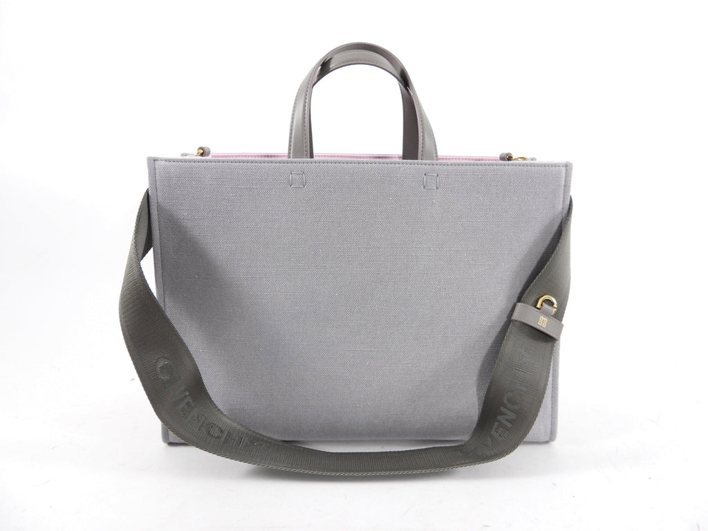 Givenchy Light Grey Canvas Medium G-Tote Bag
