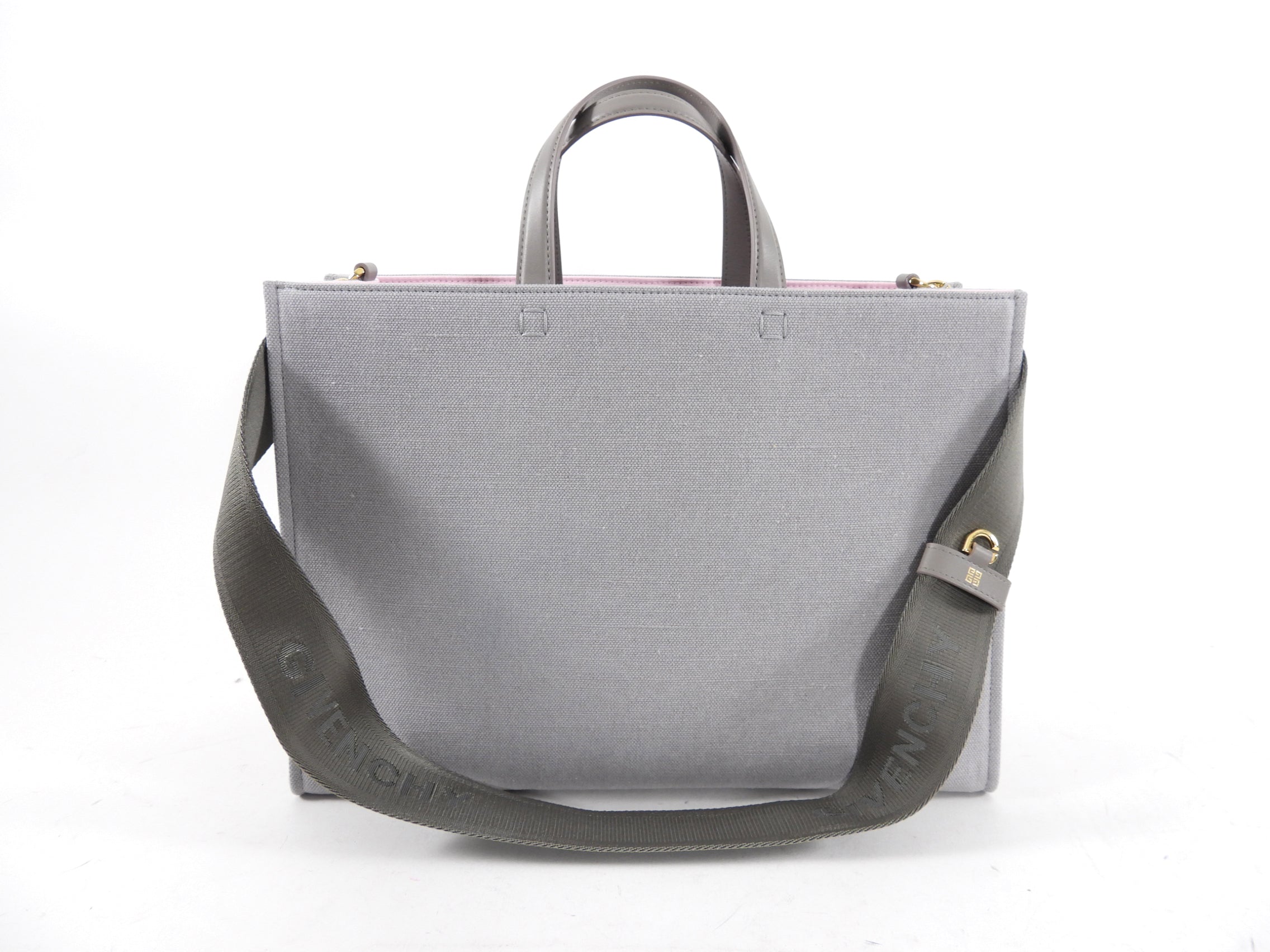 Givenchy Light Grey Canvas Medium G-Tote Bag