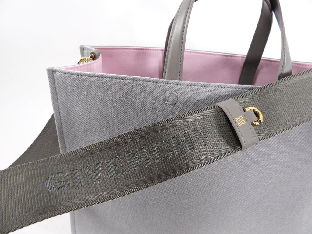 Givenchy Light Grey Canvas Medium G-Tote Bag