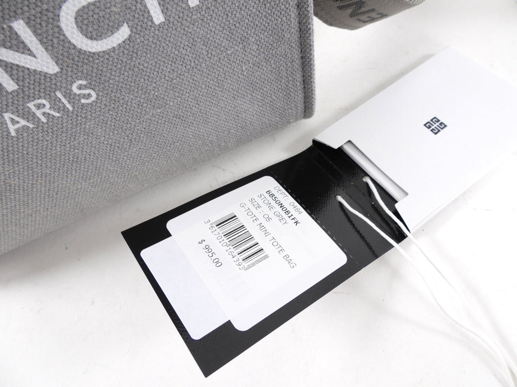 Givenchy Light Grey Canvas Mini G-Tote Bag