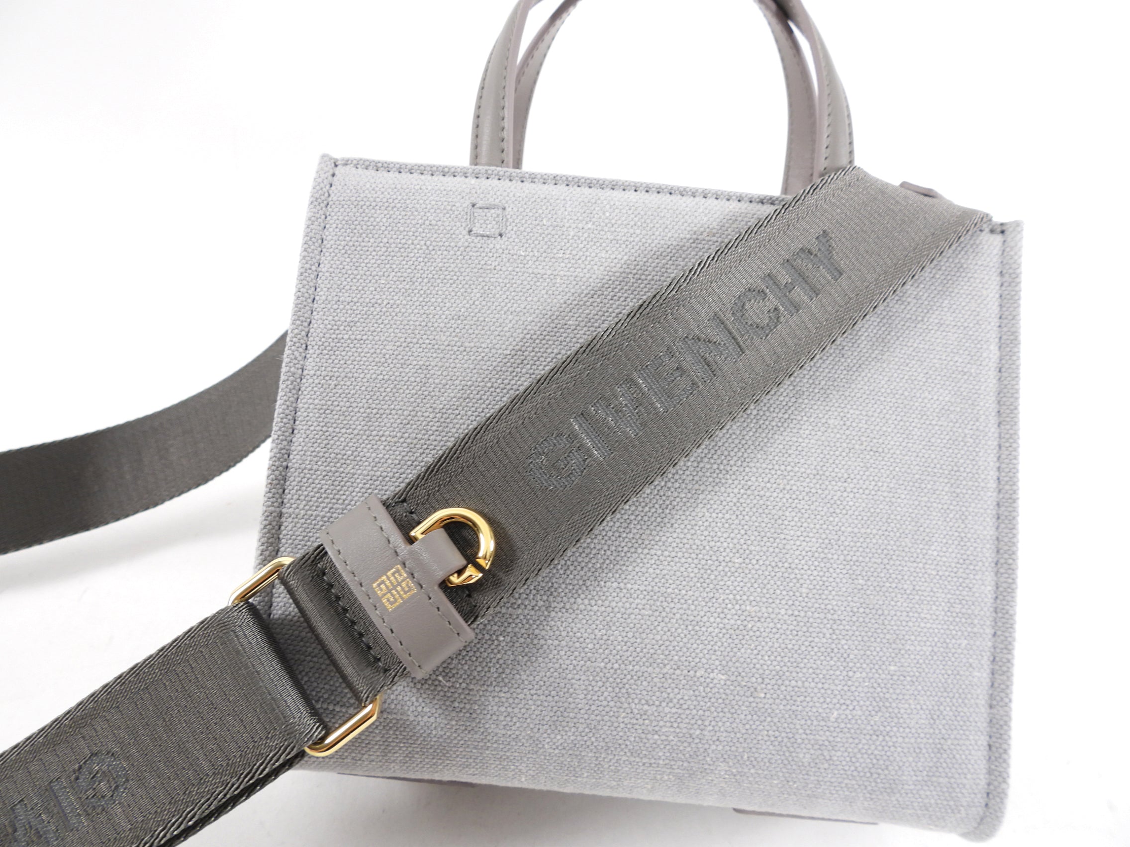 Givenchy Light Grey Canvas Mini G-Tote Bag